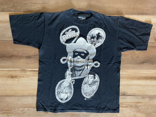 T-shirt vintage 1993 Lone Ranger Marlin Tease anni 90 made in USA uomo punto singolo taglia L - Foto 2 di 17
