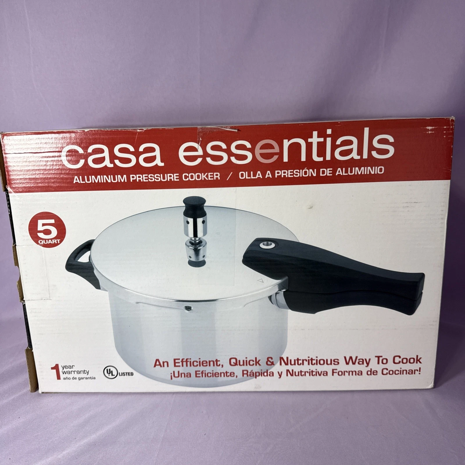 Casa Essentials 5 Quart Aluminum Pressure Cooker