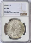 1885 O Morgan Silver Dollar NGC MS 63
