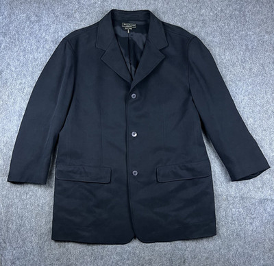Tommy Bahama Men's Island Soft Blazer Jacket Black 100% Silk Sport Coat Size XL