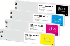 NEW Roland Ink Cartridges ESL4 / 220ml Black/Color High Yield 4-Pack