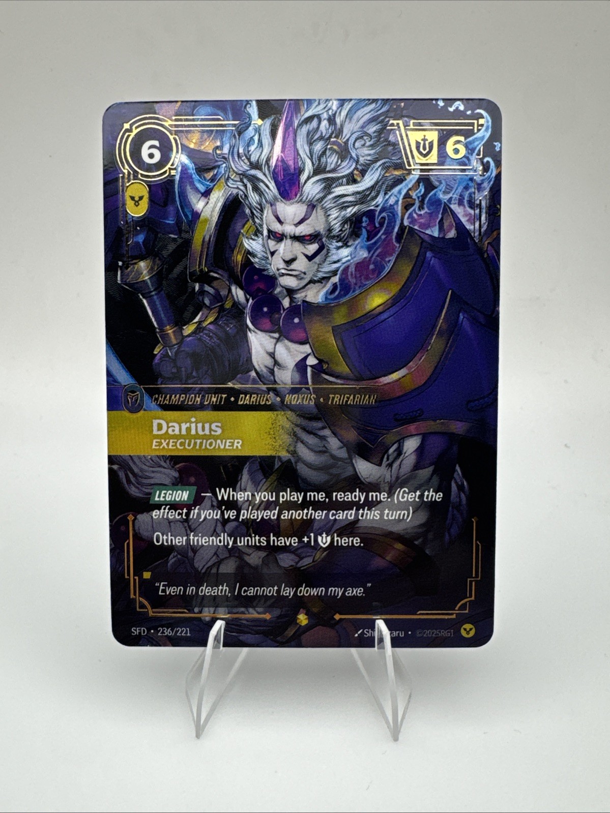 Darius Executioner Overnumbered Spiritforged SPF Riftbound 236/221 EN