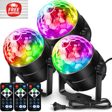 Luces De Discoteca Para Casa Fiestas Bolas Con Sonido Activado Movimiento 3 Set