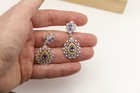 18k Diamond Tanzanite Earring changeable removable Brilliant chandelier Dangle — photo 8