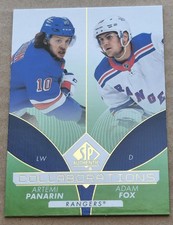 2022-23 SP Authentic Collaborations Green Artemi Panarin Adam Fox #C-15 Rangers 