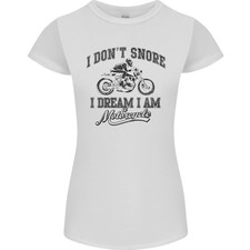 Je Ne Ronfle Pas T-Shirt Femme Moto Biker Coupe Petite