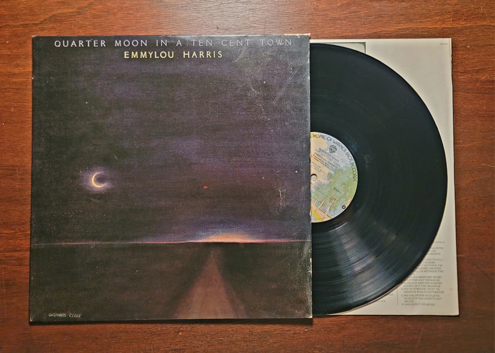 EMMYLOU HARRIS Quarter Moon In A Ten Cent Town Vinyl Lp 1978 US 1st Press Warner