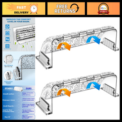 Adjustable Magnetic Air & Heat Deflectors, 9 -15.5  for Sidewall & Ceiling Vents