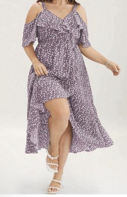 New Womens Plus 2X 18-20 Ditsy Floral Pockets Wrap Ruffle Dress Spring Fairycor