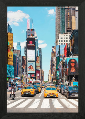 Times Square Intersection Framed Wall Art Poster Canvas Print Picture