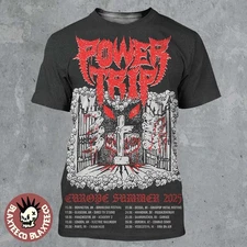 Power Trip Europe Summer Tour Schedule Poster T-Shirt