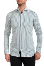 Hugo Boss Men's "T-Christo" Slim Fit Multi-Color Striped Long Sleeve Dress Shirt