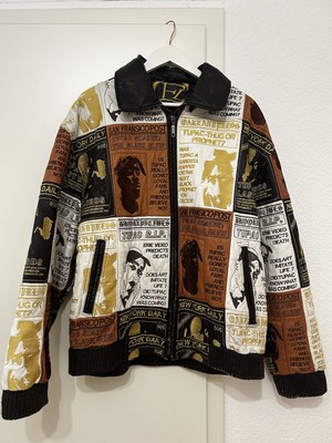 Tupac Shakur Vintage Jacke  90er Jahre sehr selten 2Pac Zeitung Jacke