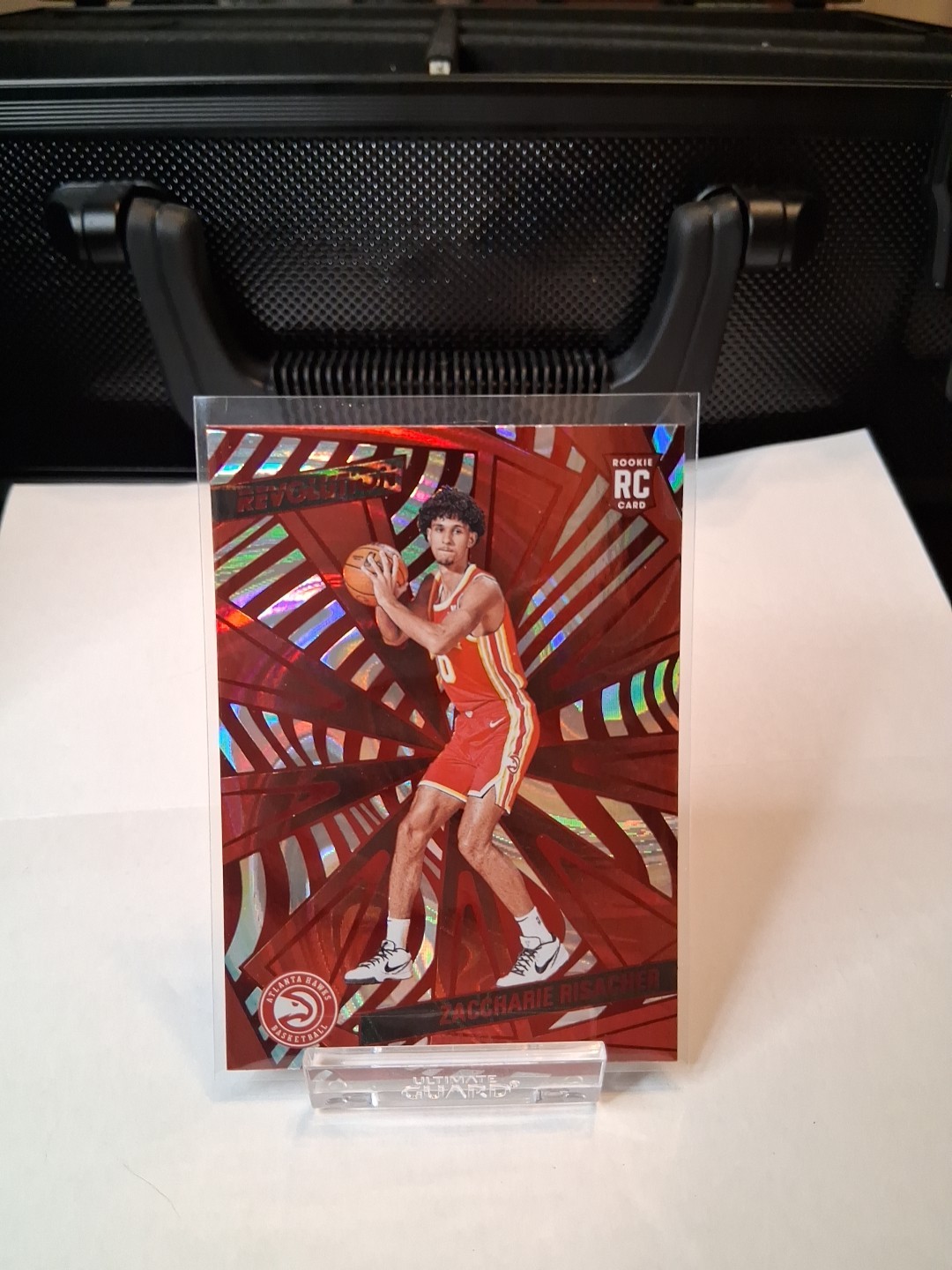 2024-25 Panini Revolution - Rookies Zaccharie Risacher #104 Red Swirl (RC)