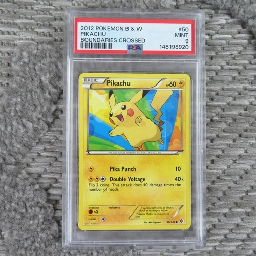 Pikachu 50 PSA 9 2012 Boundaries Crossed Black & White B & W