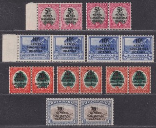 Kenya Uganda Tanganyika 1941 42 KGVI Surcharge Set Mint SG151 154 cat £25