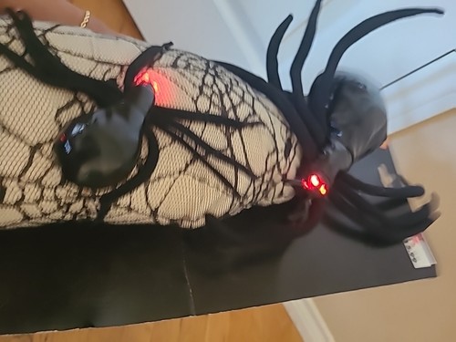 VTG 1997 Gemmy Halloween Shaking Spider Cocoon Lighted Sound Motion NOS Works - Picture 7 of 14