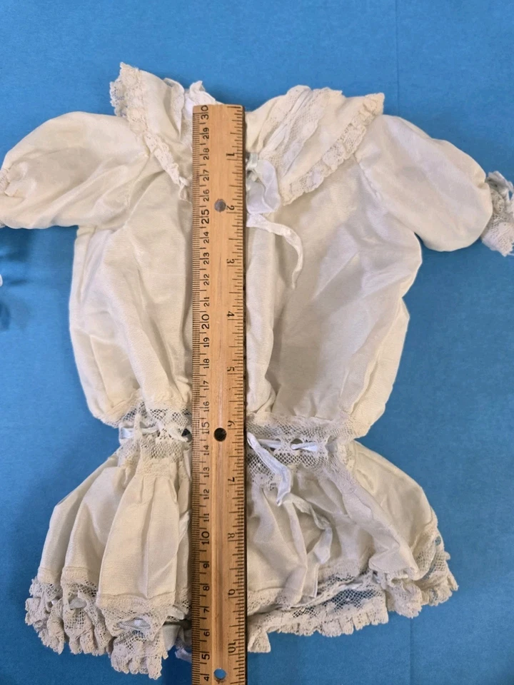 Antique Silk Lace Dress For French Bebe Bisque 15"  Doll - Image 2 of 4