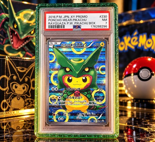2016 Pokemon Japanese XY Promo Rayquaza PW #230 Poncho-Wearing Pikachu