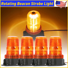4x Amber 30led Rotating Strobe Lights Rooftop Flash Beacon Emergency Warning 12v