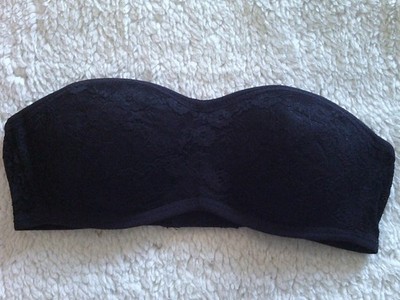 Pfauen Spitze Gepolstert Ohne Bügel Bandeau Trägerlos BH Gr UK8 EURO 36