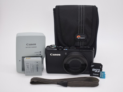 Canon PowerShot S95 10.0MP Digital Black Camera Complete - FULLY TESTED WORKS  