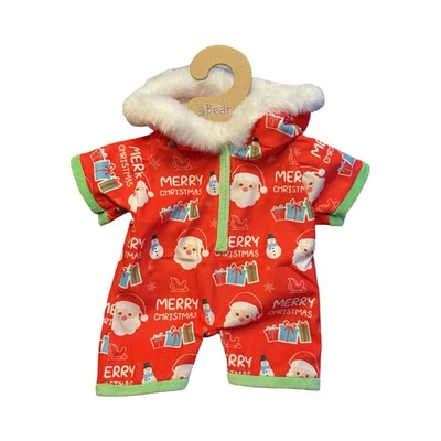 BEAR FACTORY Fleece Christmas Hoodie Pjs, Fits 16” Cabbage Patch Kids, Build A Bear, Koosas