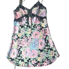Vintage Gold Label Victoria  s Secret Floral Slip Camisole Lace Y2K Lingerie L