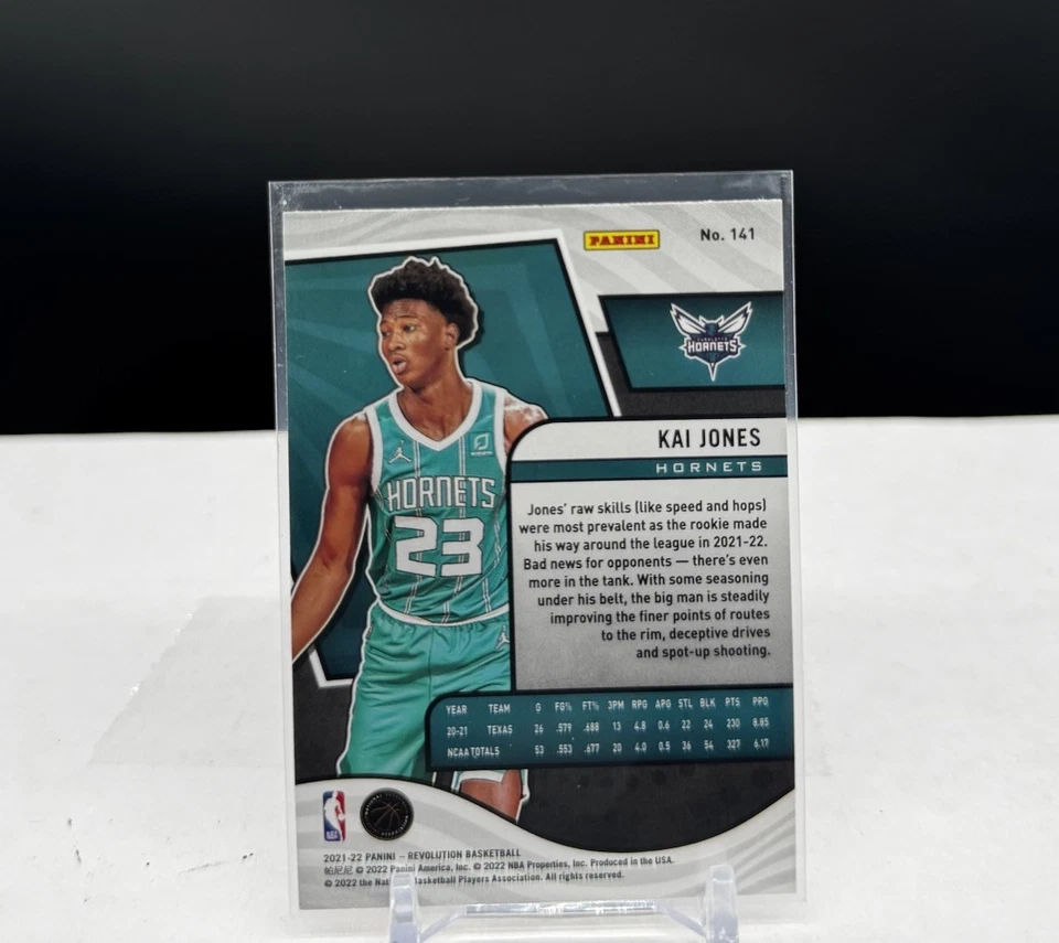 Kai Jones RC 2021-22 Revolution Basketball Foil Refractor Rookie Card #141 - Image 2 of 2