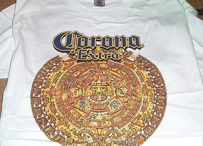CORONA EXTRA AZTEC CALENDAR MENS T-SHIRT XL 46 48 NEW 100% COTTON