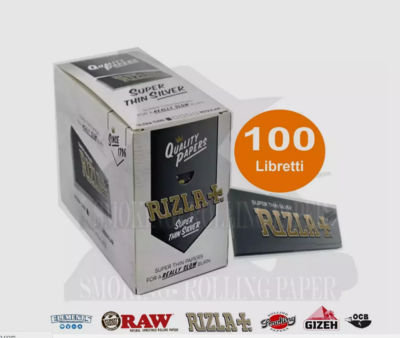 Cartine Rizla Argento Corte Silver 50 Libretti + Filtri Rizla - Foto 5