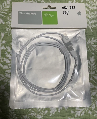 New Sealed Package Apple Thin FireWire Cable Adapter 1.8 Meter 4 Pin to 6 Pin