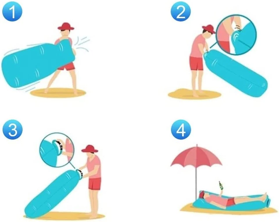 Sofa' mare poltrona relax materassino gonfiabile naturale - Immagine 4 di 4