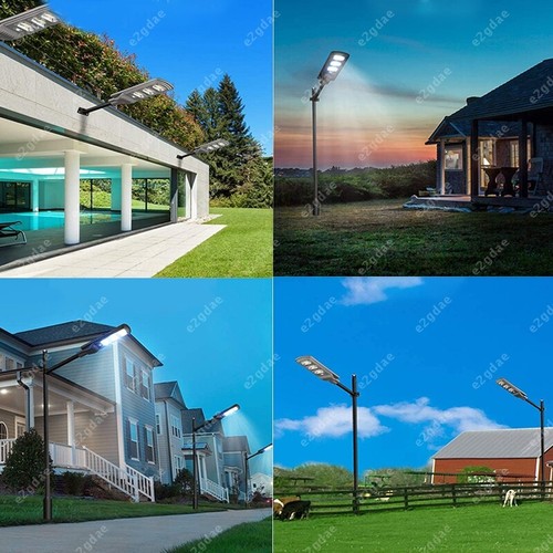 Solar LED Sensor Outdoor Street Lamp Dimmable Waterproof IP65 Remote Control - Picture 21 of 22
