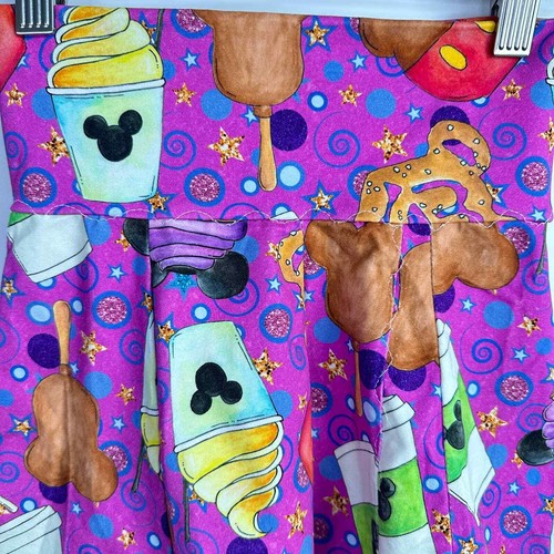 Custom Boutique Disney Treats Disney Snacks Peplum Skirt Purple Small* - Picture 3 of 10