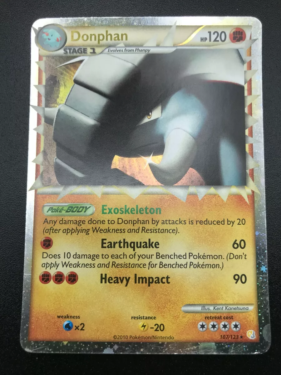 Pokemon HeartGold SoulSilver Ultra Rare Donphan (Prime) #107 