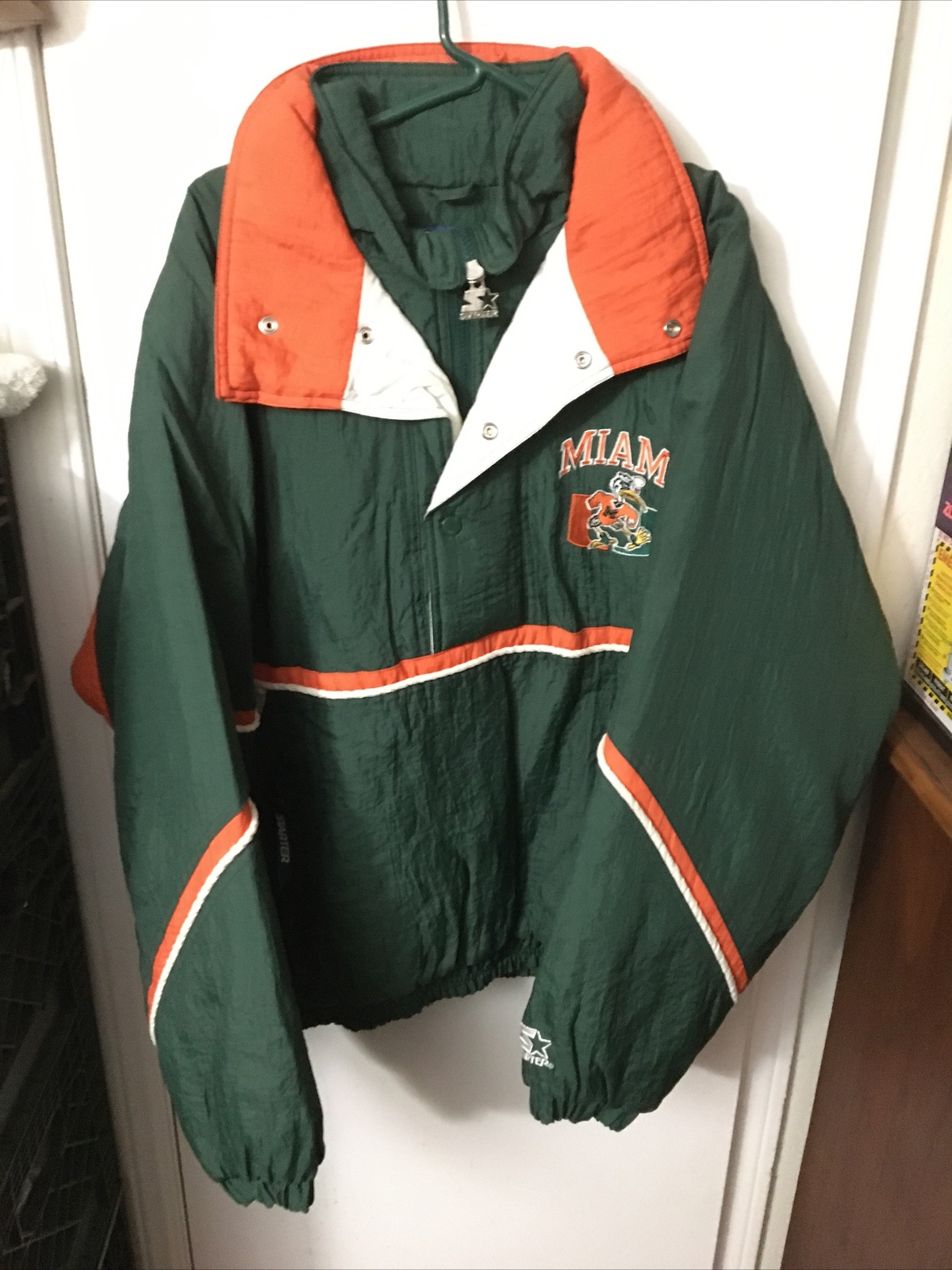 80s/90s Miami Hurricanes Hooded Starter 