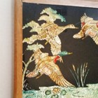 Antique FOIL ART Picture Flying Ducks Folk Art 15" x 10.5" Primitive Depression — photo 3