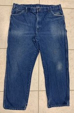 Men's 38X30 Dickies Relaxed Fit Medium Wash Denim Cargo Carpenter Jeans LU200RNB