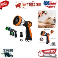 Garden Hose Spray Nozzle10 Patterns Thumb Control on off High Pressure Sprayer