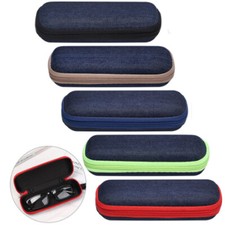 Portable Hard Shell Linen Eye Glasses Protector Eyewear Case Sunglasses Box NEW