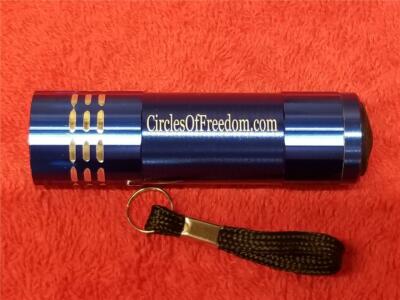 LED Compact Pocket Flashlight, 9 LEDs,  Anodized Aluminum, Laser Engraved, Perso
