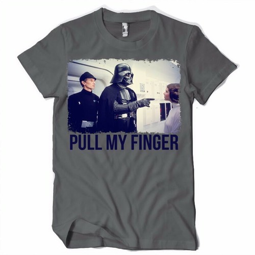 Princess Leia Rebel pull my finger funny t-shirt 9315 star wars inspired - 第 1/2 張圖片
