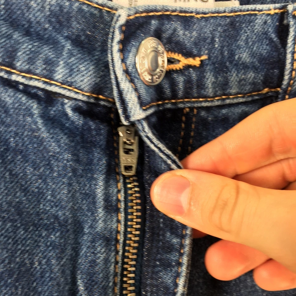 Mango denim jeans womens US 8 aus 12 mom blue cotton high rise 103056 - Image 3 of 4