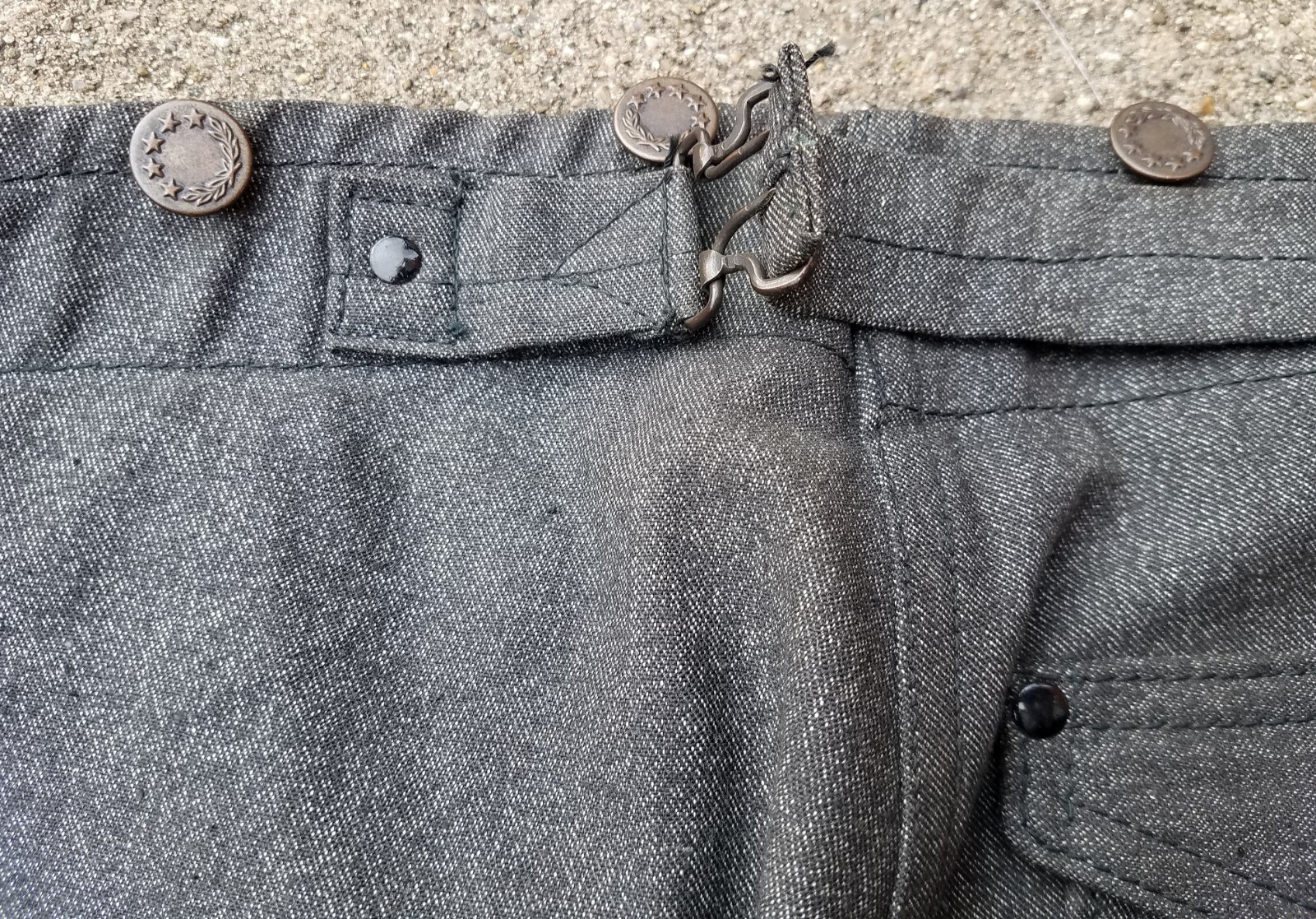 dead stock Janesville firefighter union label 1962 front clip buckle