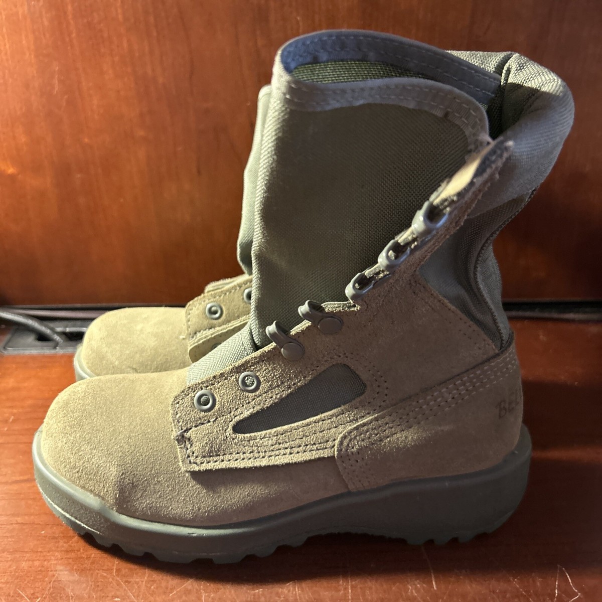 Belleville 600 ST Combat Boots Mens 6.5‎ R Green NWT\'S Steel Toe Vibram USA NEW Belleville 600 ST Hot Weather Steel Toe | Mercari main image 3
