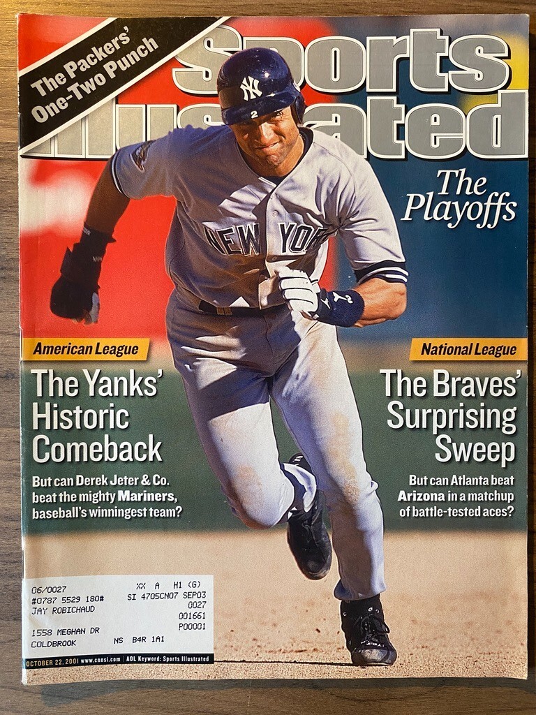 Sports Illustrated  Oct 22, 2001 -Yankees historic Comeback/Braves Sweep