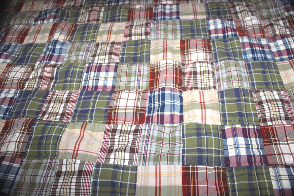CONJUNTO DE EDREDOM VINTAGE WOOLRICH MULTICOLORIDO COLCHA DE RETALHOS 81" X 88" - Imagem 2 de 4