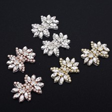 DIY Small Handmade Iron on Rhinestone Applique Patch Bridal Wedding Accessories