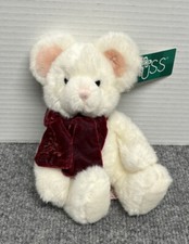 Russ Berrie Tic Toc White Mouse 6.5" Plush Stuffed Animal with Tag